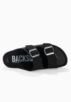Bali Schwarze Sandalen mit 2 Riemen