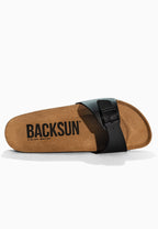 Paris Black 1 Strap Sandals