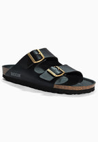 Bali Schwarze Sandalen mit 2 Riemen