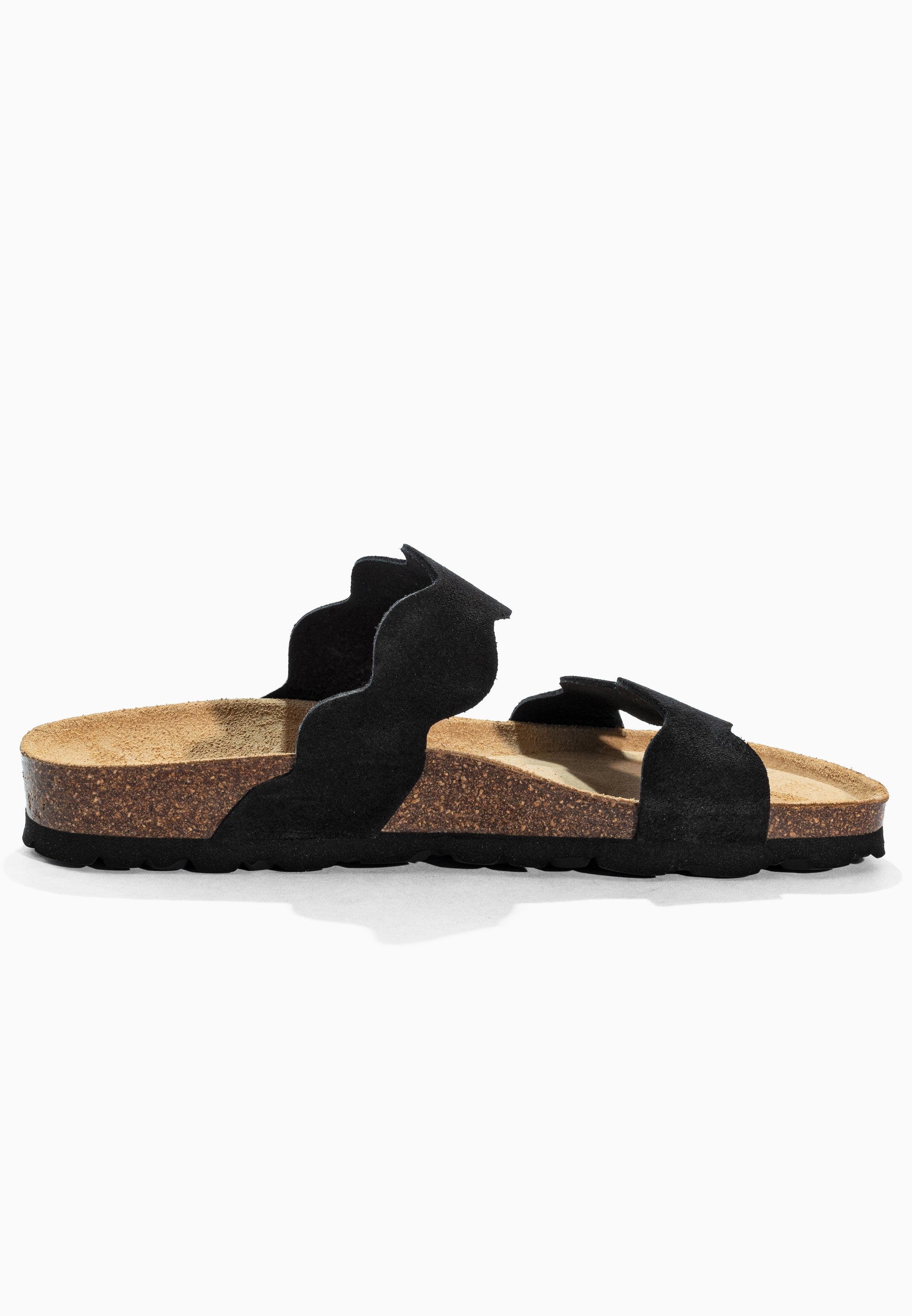 Sandales 2 Brides Sechura Noir en Cuir