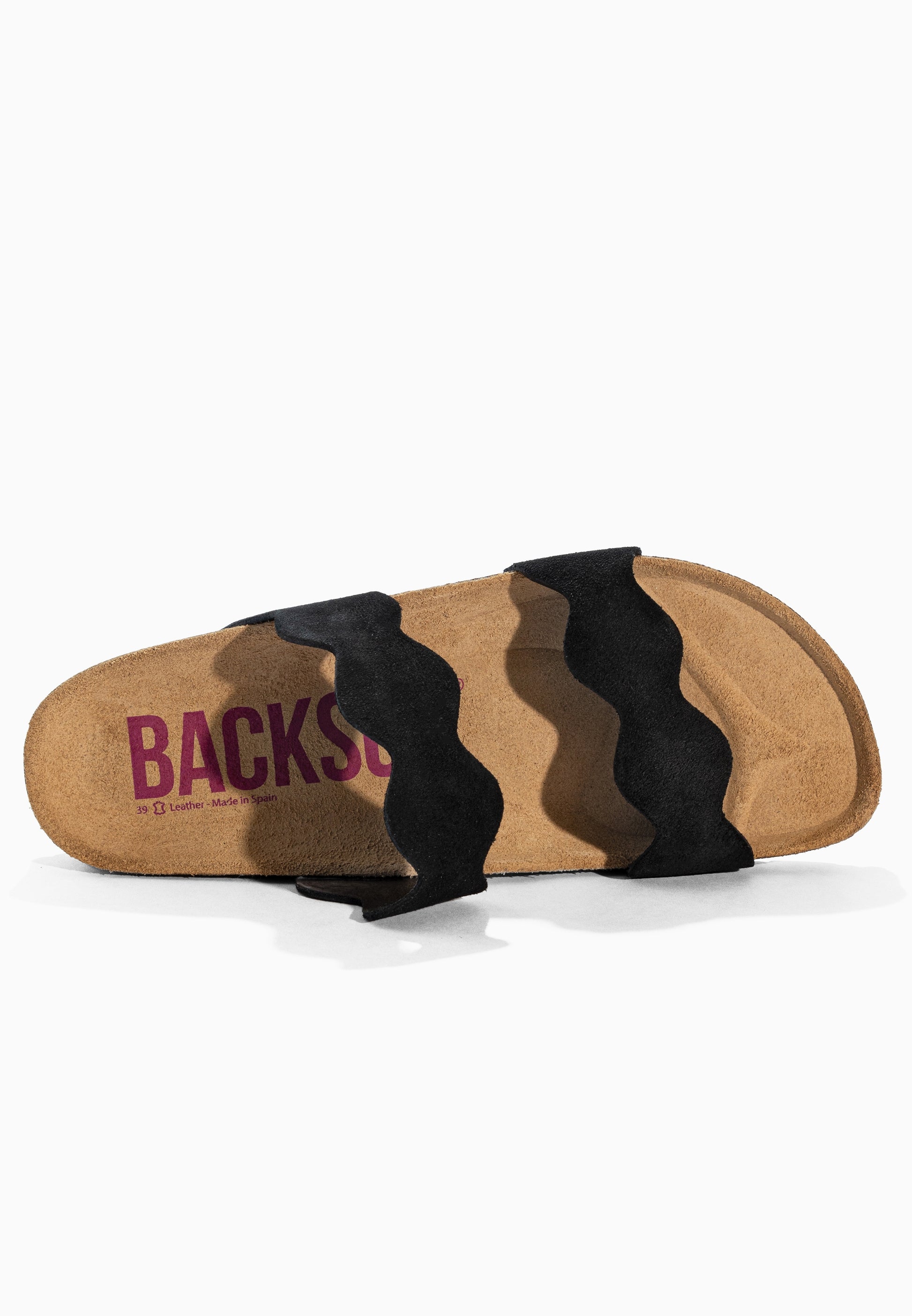 Sandales 2 Brides Sechura Noir en Cuir