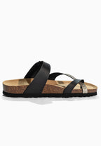 Sandales à Entre-doigts Barcelone Anthracite et Noir