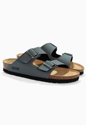 Bali Grey 2-Strap Sandals
