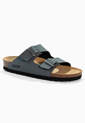 Bali Grey 2-Strap Sandals