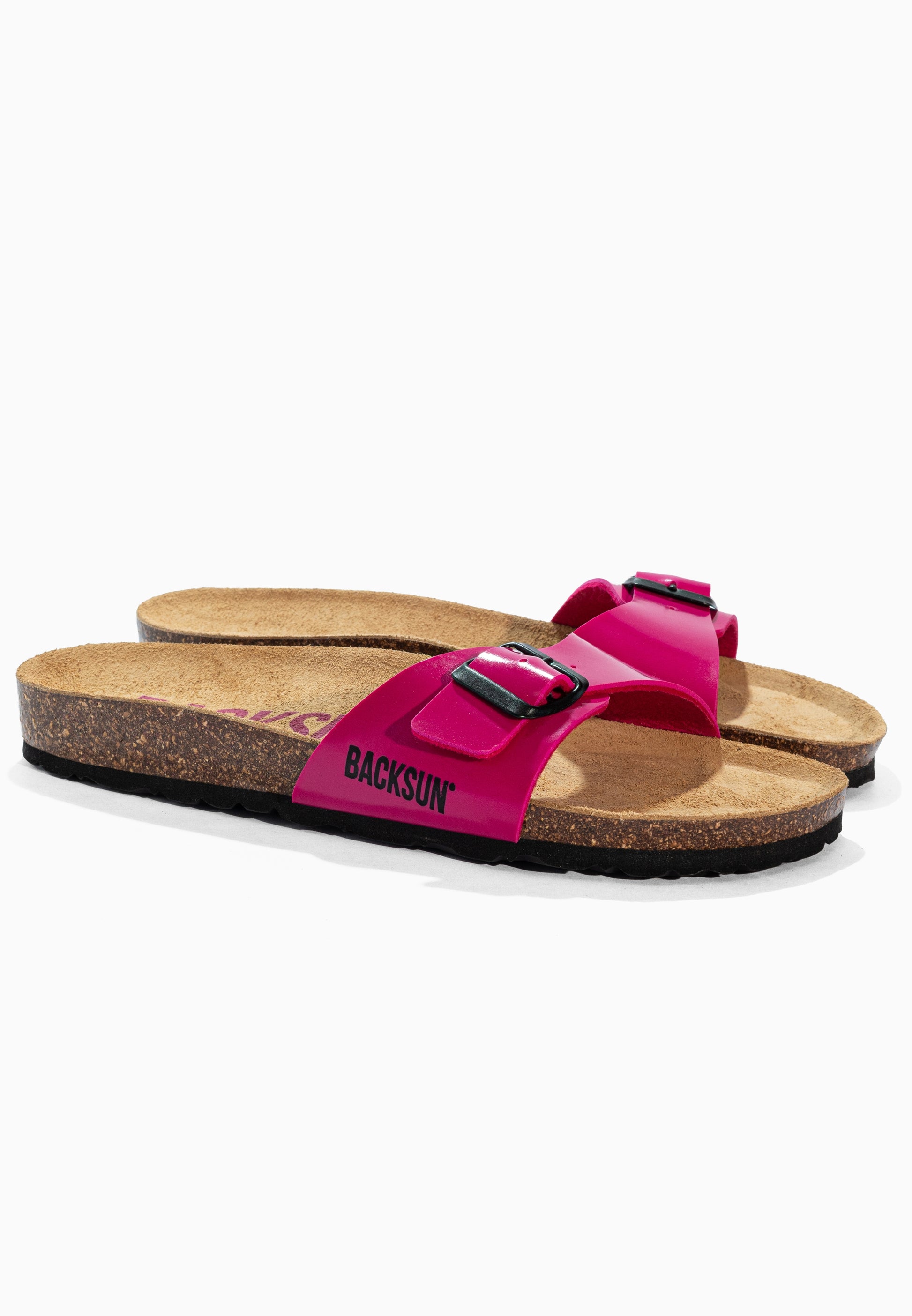 Sandales 1 Bride Paris Rose Fluo
