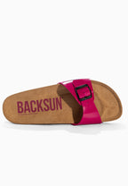 Sandales 1 Bride Paris Rose Fluo