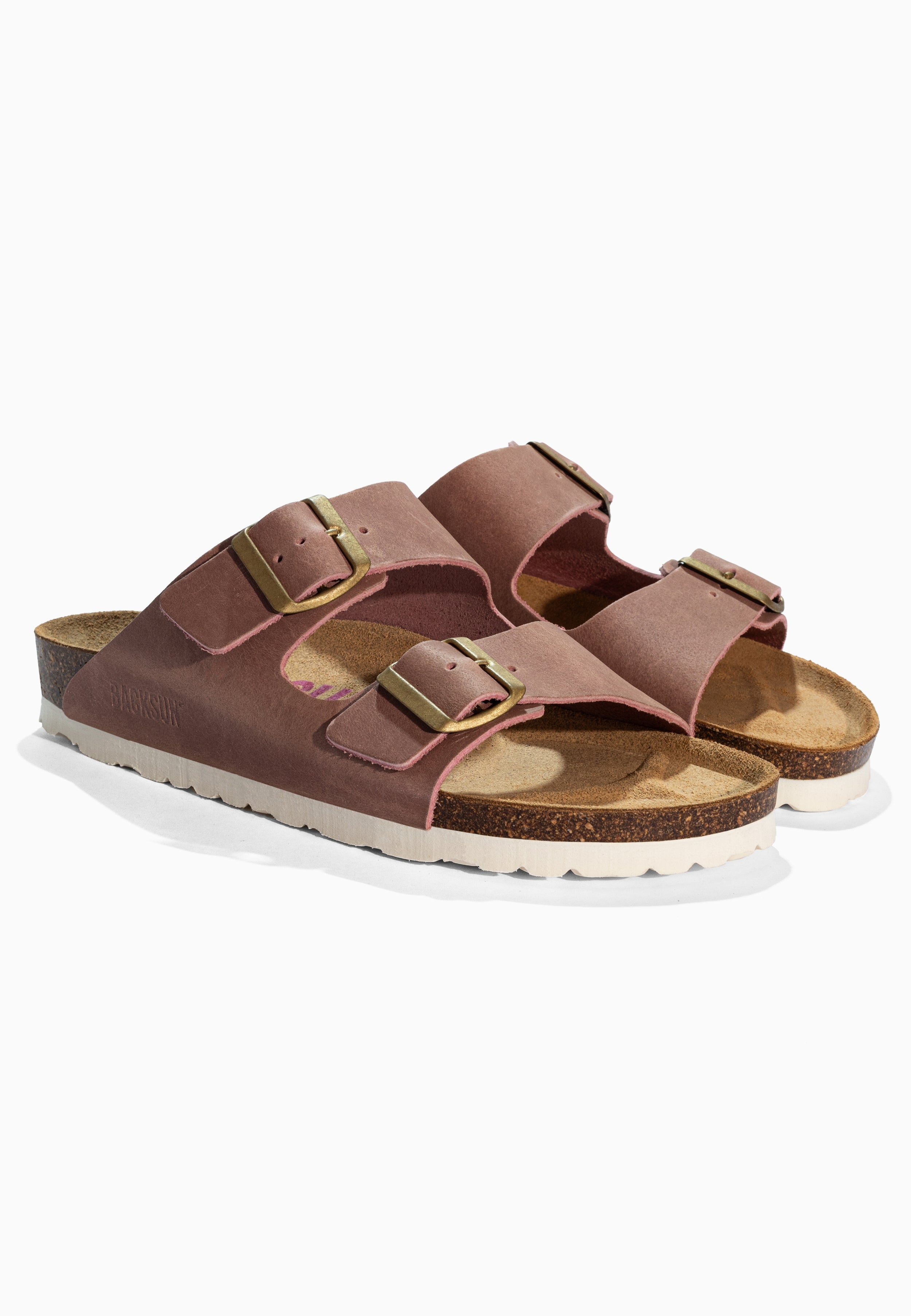 Sandales 2 Brides Bali Rose  en Cuir