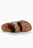 Sandales 2 Brides Bali Rose  en Cuir