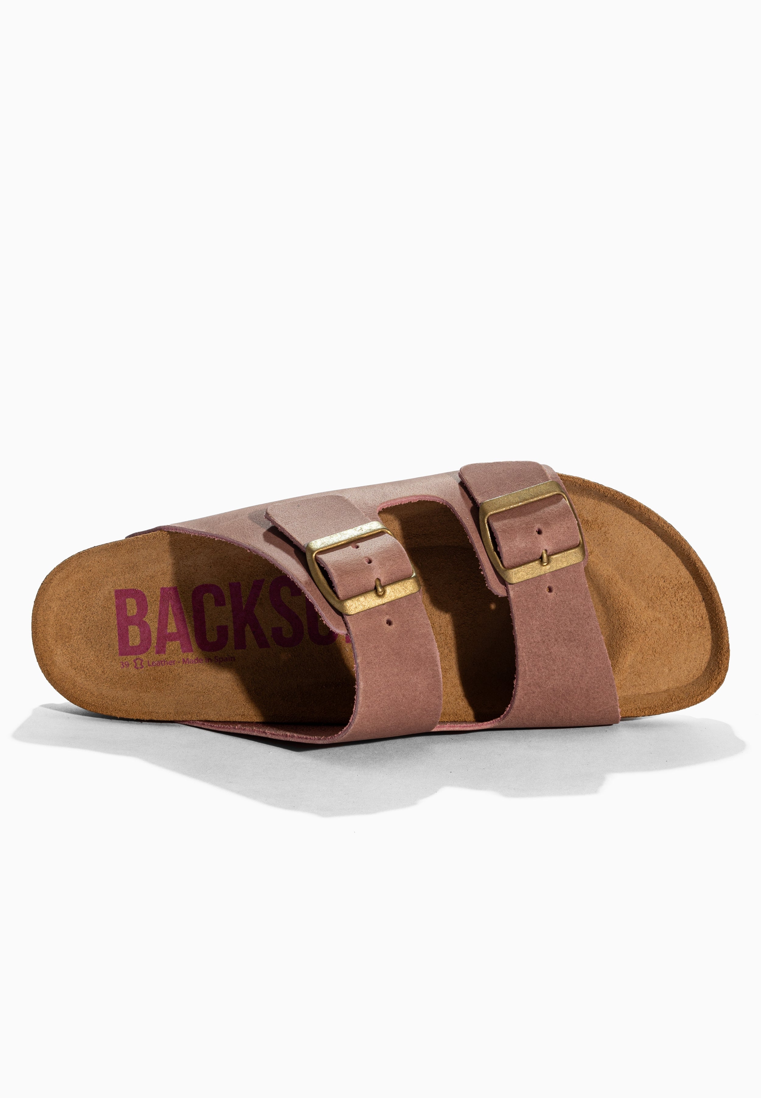 Sandales 2 Brides Bali Rose  en Cuir