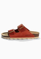 Sandales 2 Brides Bali Orange en Cuir