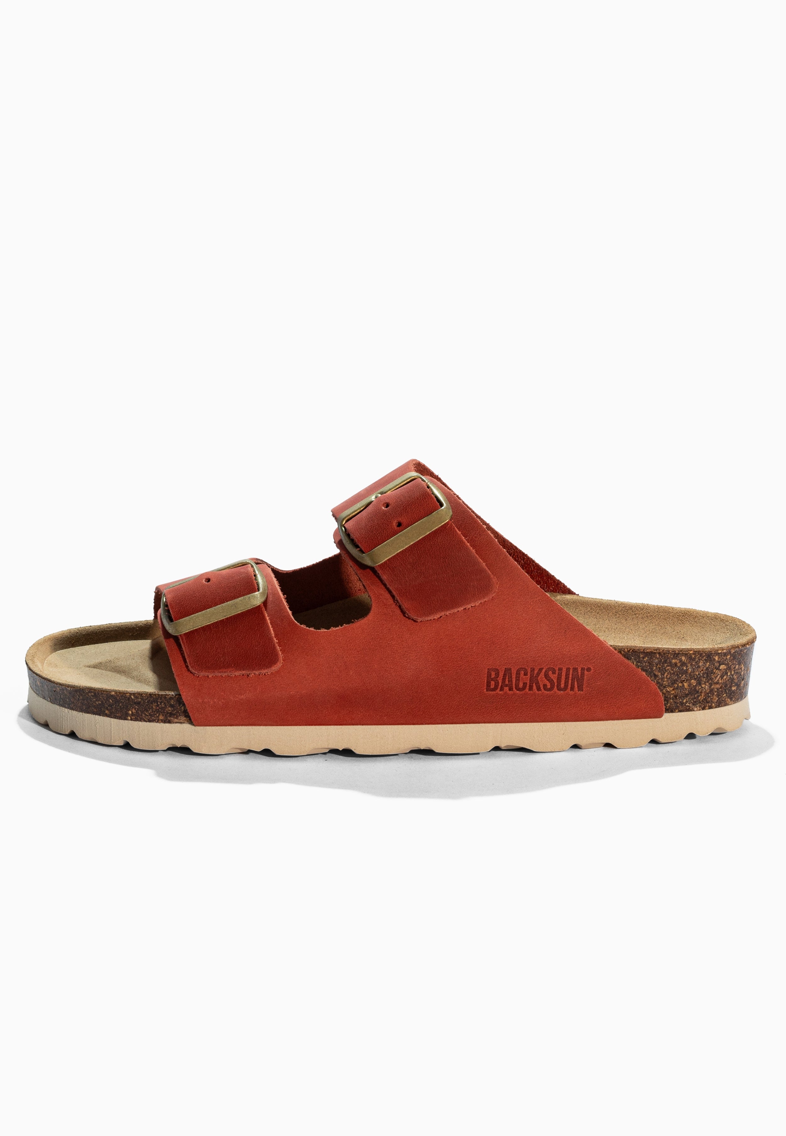 Sandales 2 Brides Bali Orange en Cuir