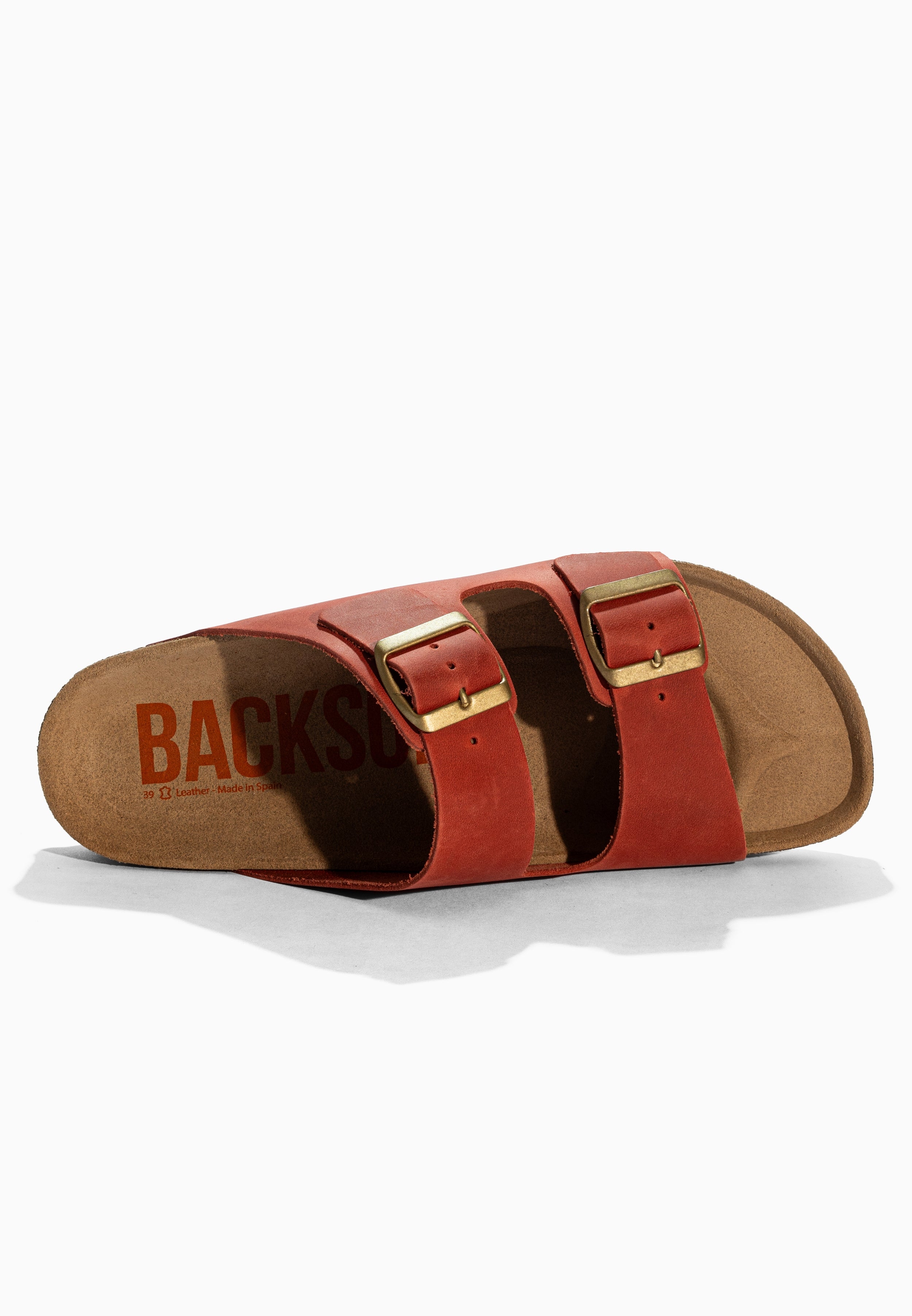Sandales 2 Brides Bali Orange en Cuir