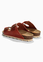 Sandales 2 Brides Bali Orange en Cuir