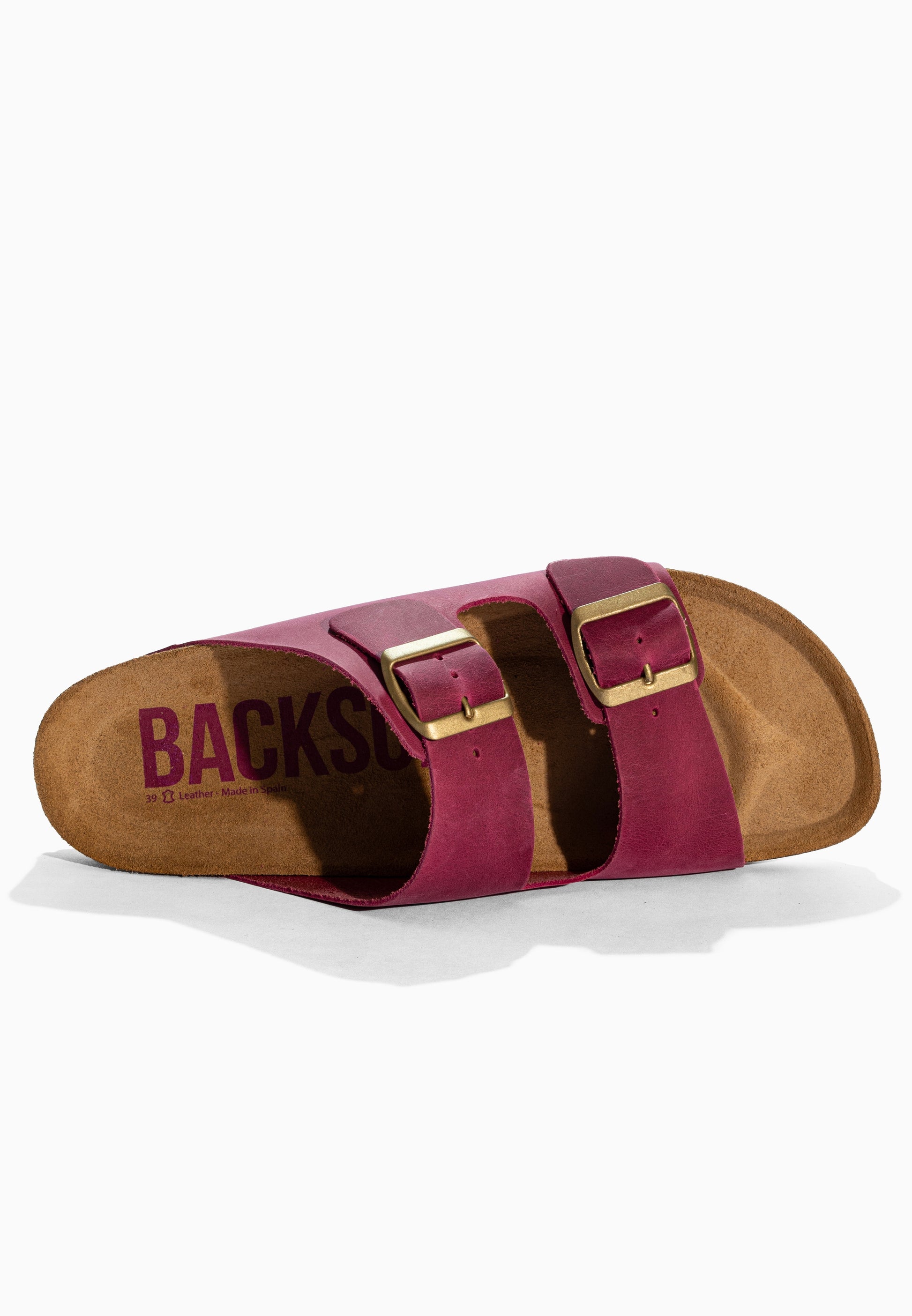 Sandales 2 Brides Bali Rose Fluo en Cuir