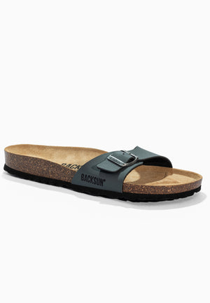 Paris Anthracite 1 Strap Sandals