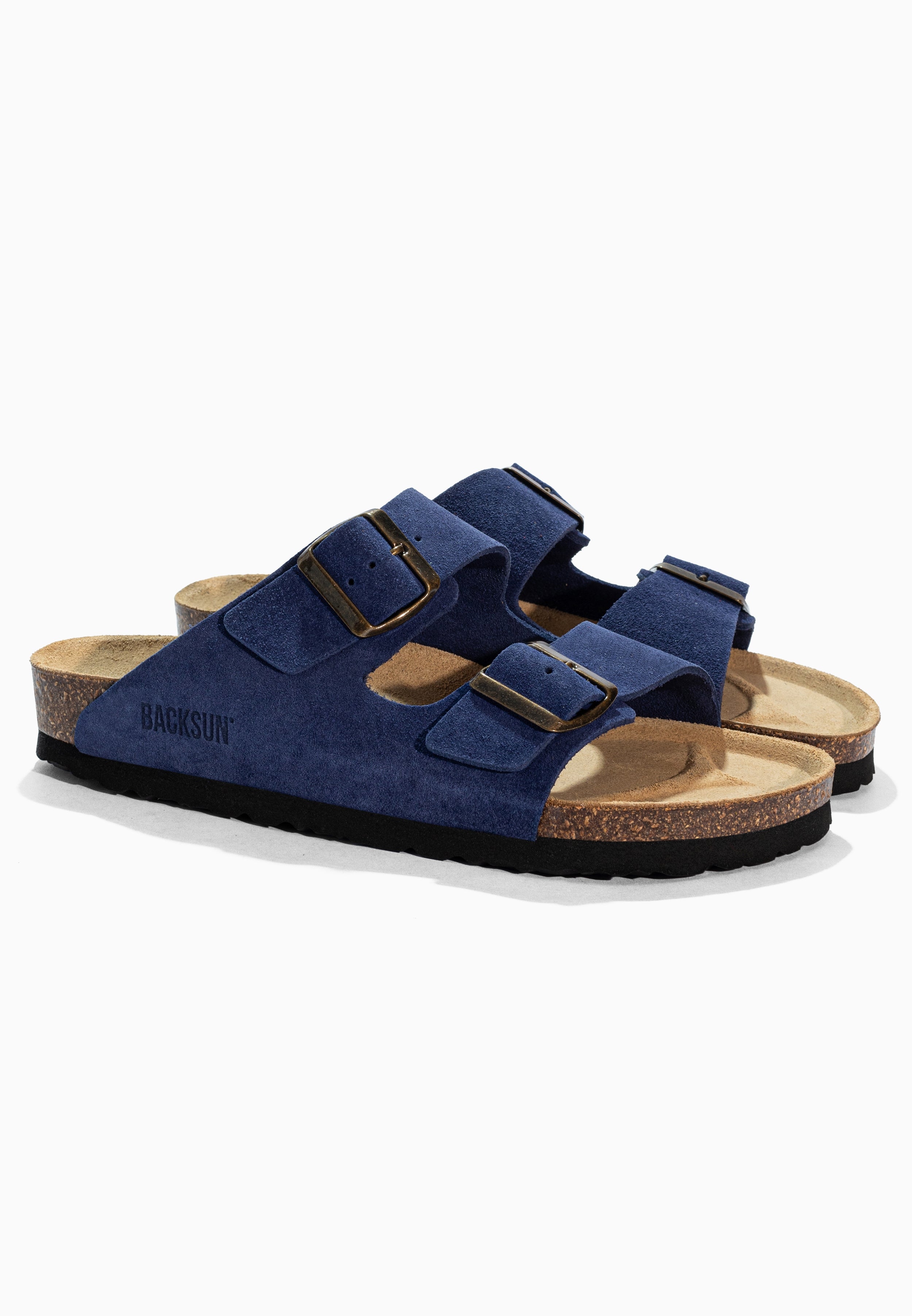 Sandales 2 Brides Bali Bleu marine en Cuir Suédé