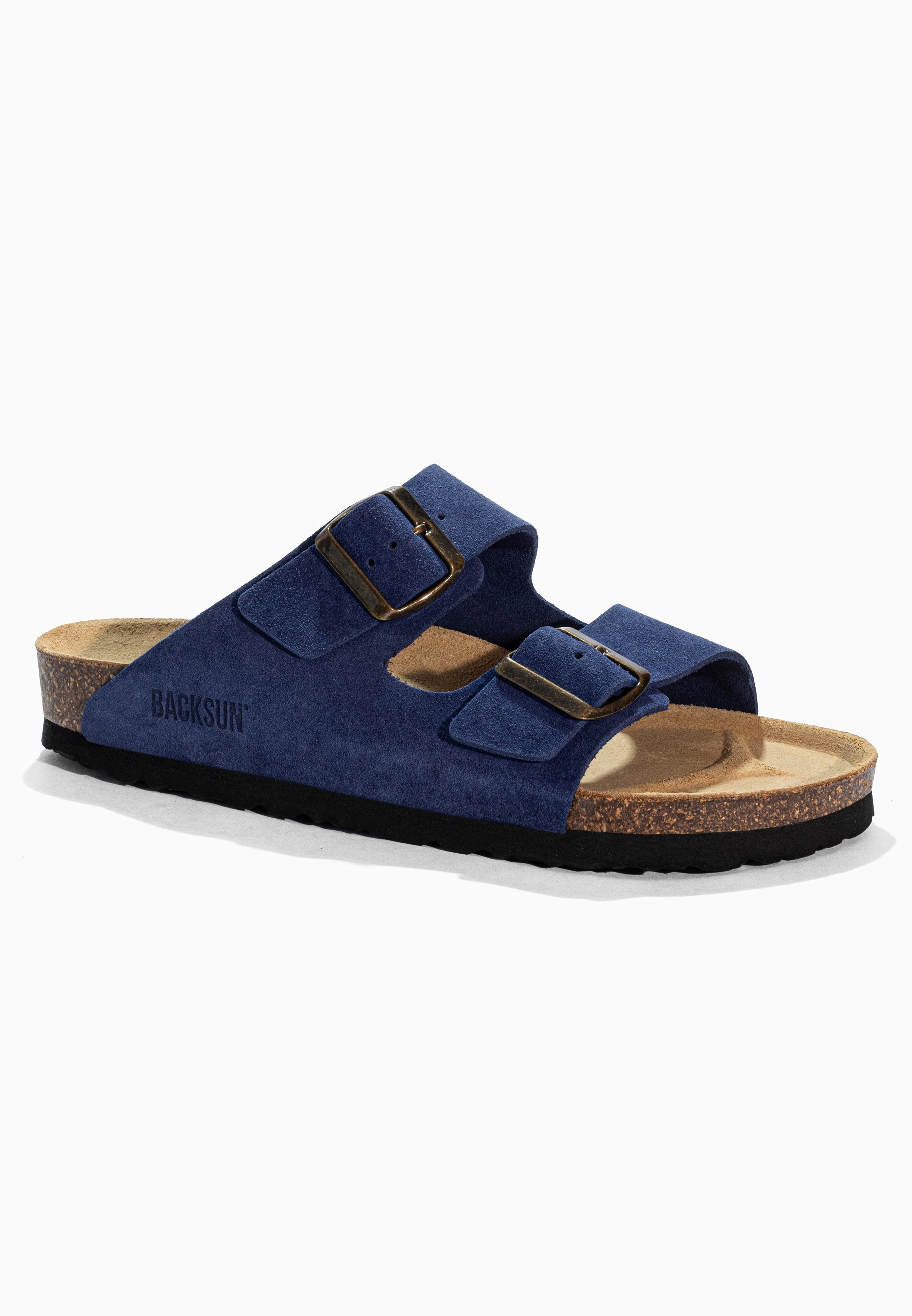 Sandales 2 Brides Bali Bleu marine en Cuir Suédé