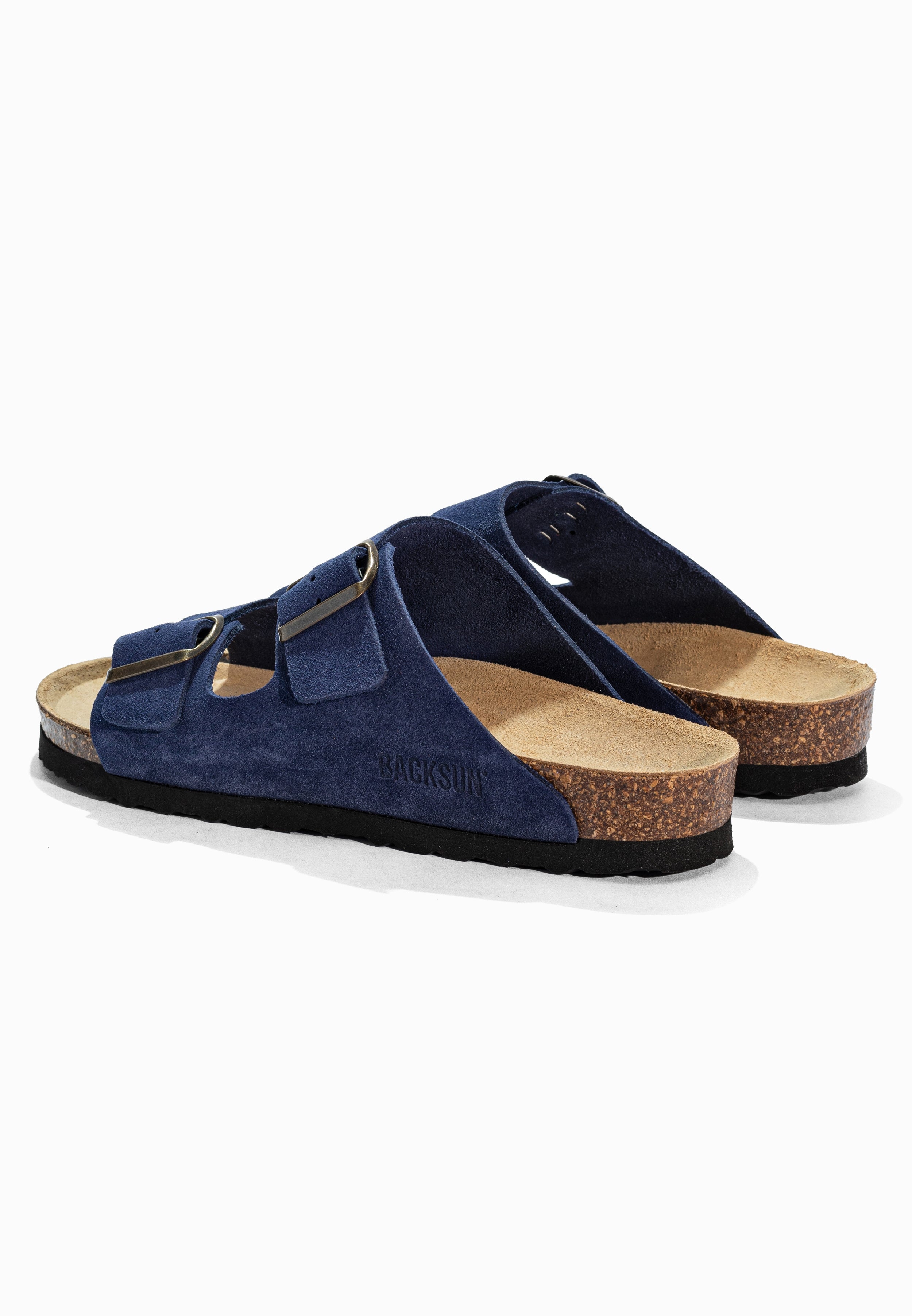 Sandales 2 Brides Bali Bleu marine en Cuir Suédé