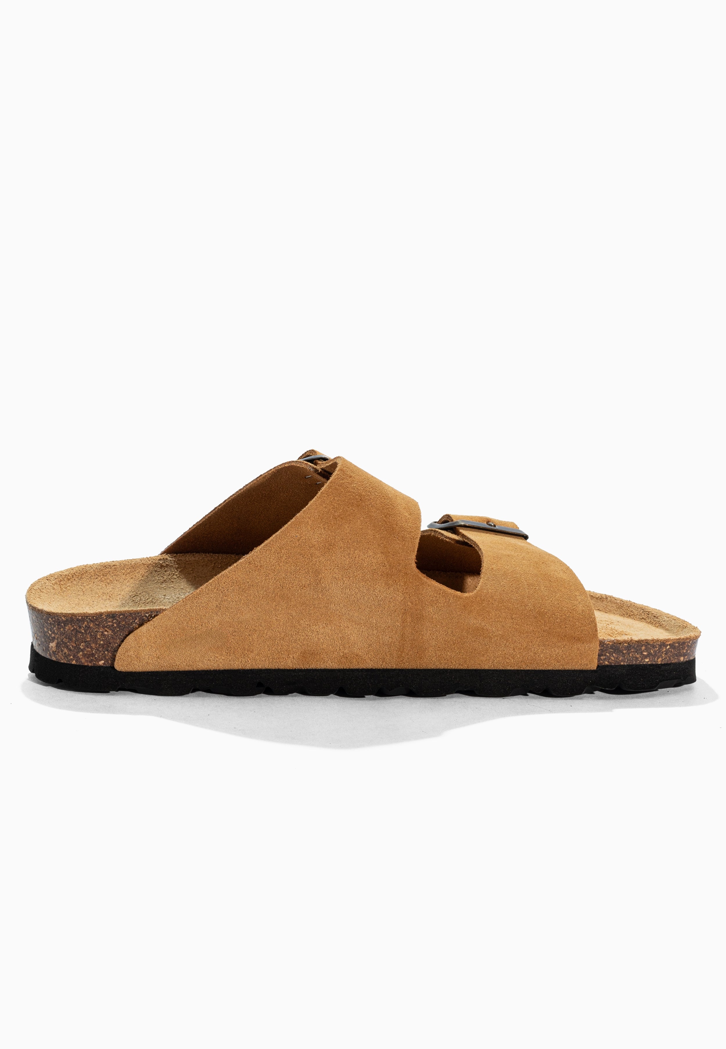 Sandales 2 Brides Bali Camel en Cuir Suédé