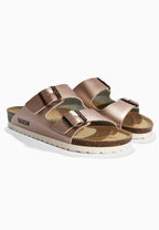 Bali Roségold 2-Riemen-Sandalen