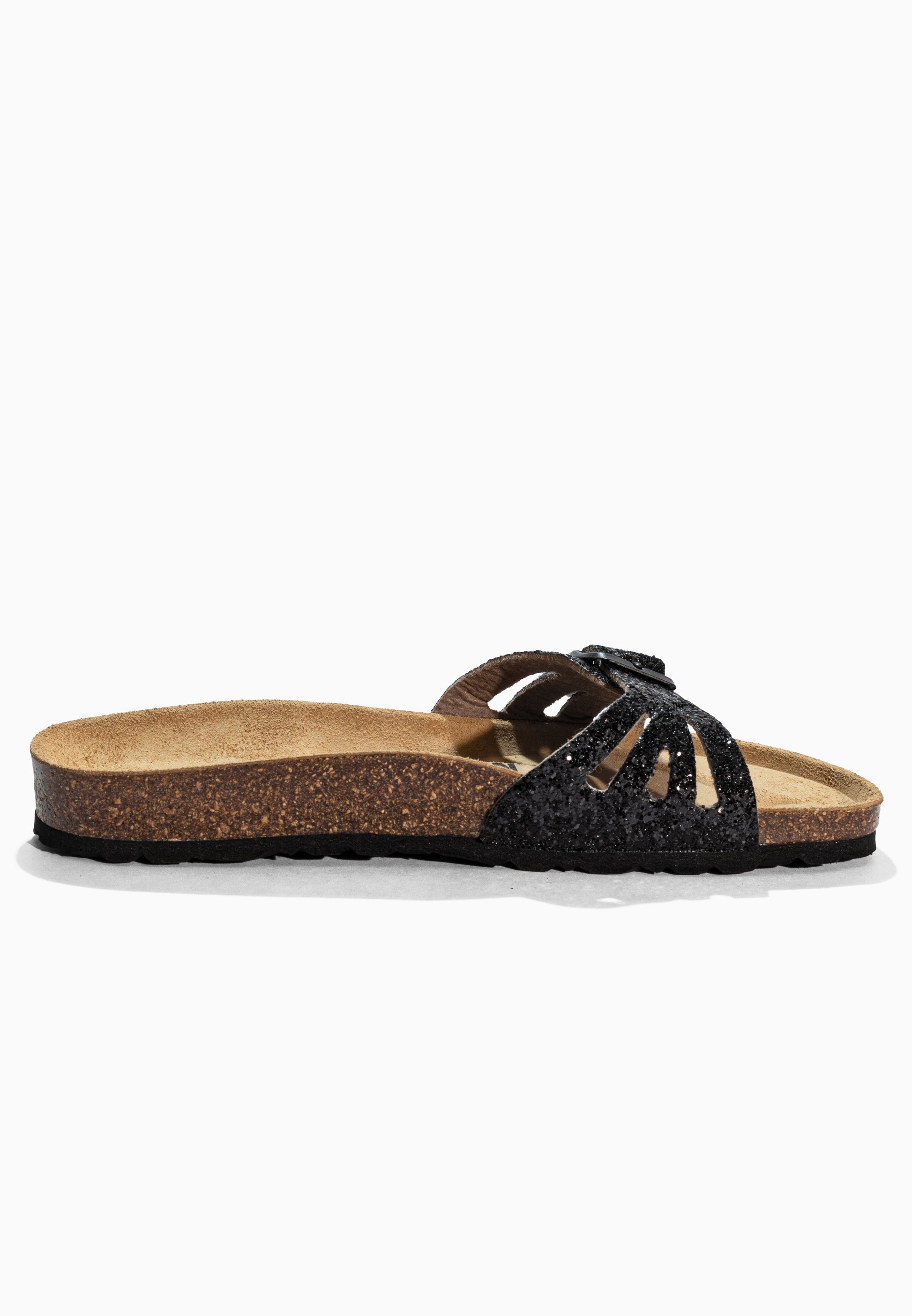 Sandales 1 Bride Venecia Noir pailleté