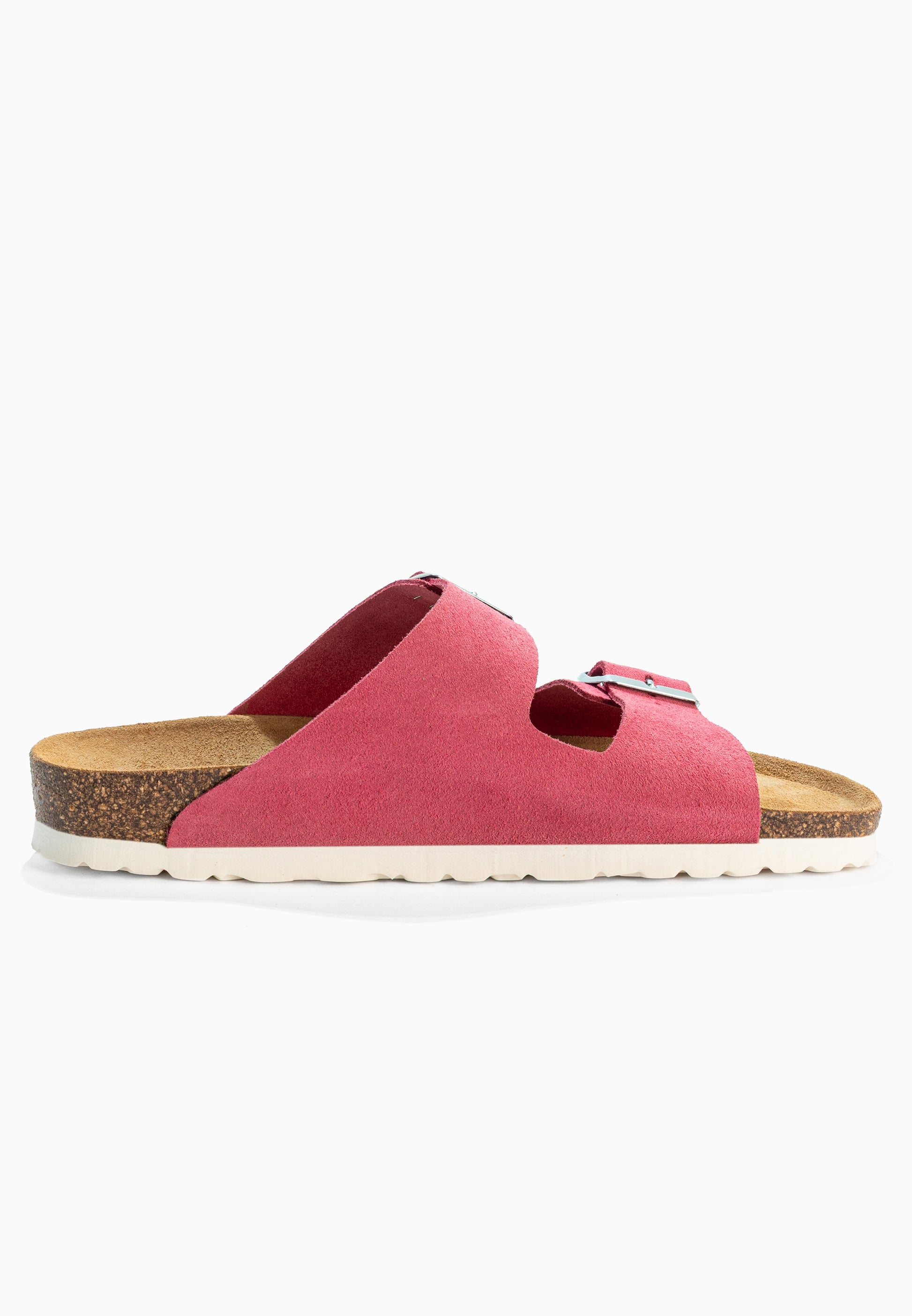 Sandales 2 Brides Bali Rose en Cuir Suédé