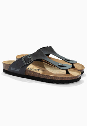 Singapore Anthracite Toe-Thong Sandals