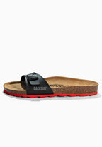 Paris Black 1 Strap Sandals
