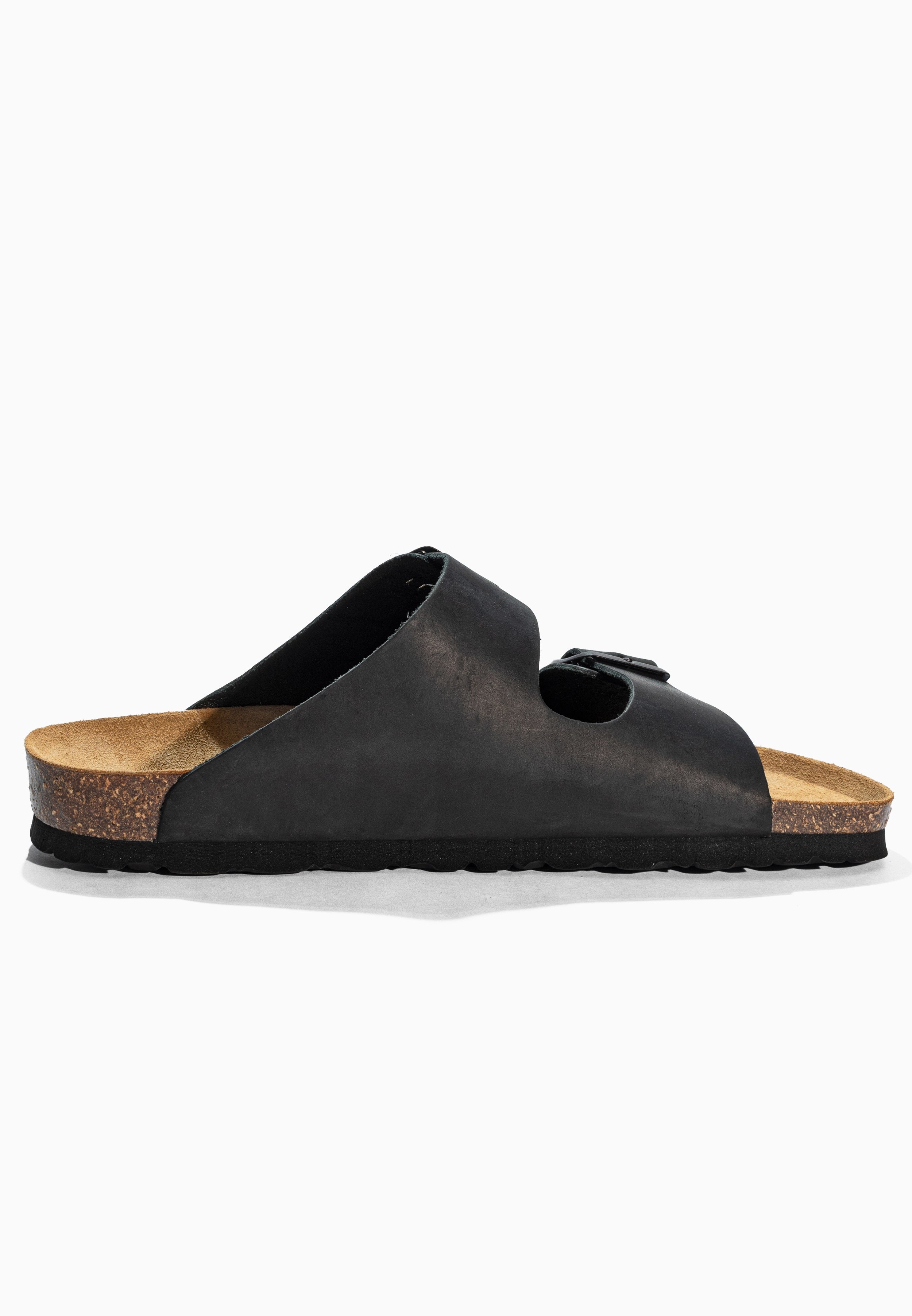 Sandales 2 Brides Bali Noir en Cuir