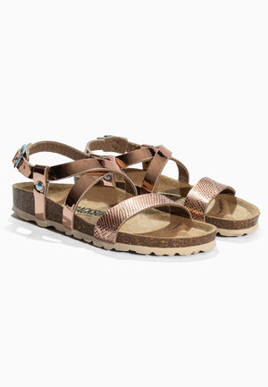 Sandales Multi-Brides Enora  Rose Doré