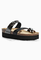 Andy Silver and Glitter Platform Sandals