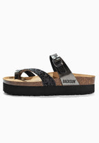 Andy Silver and Glitter Platform Sandals