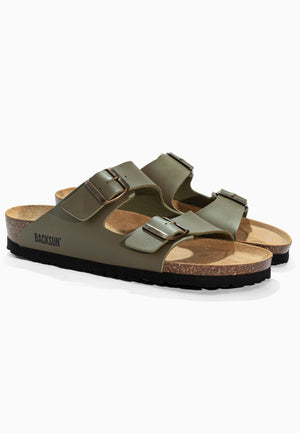 Bali Khaki 2-Strap Sandals