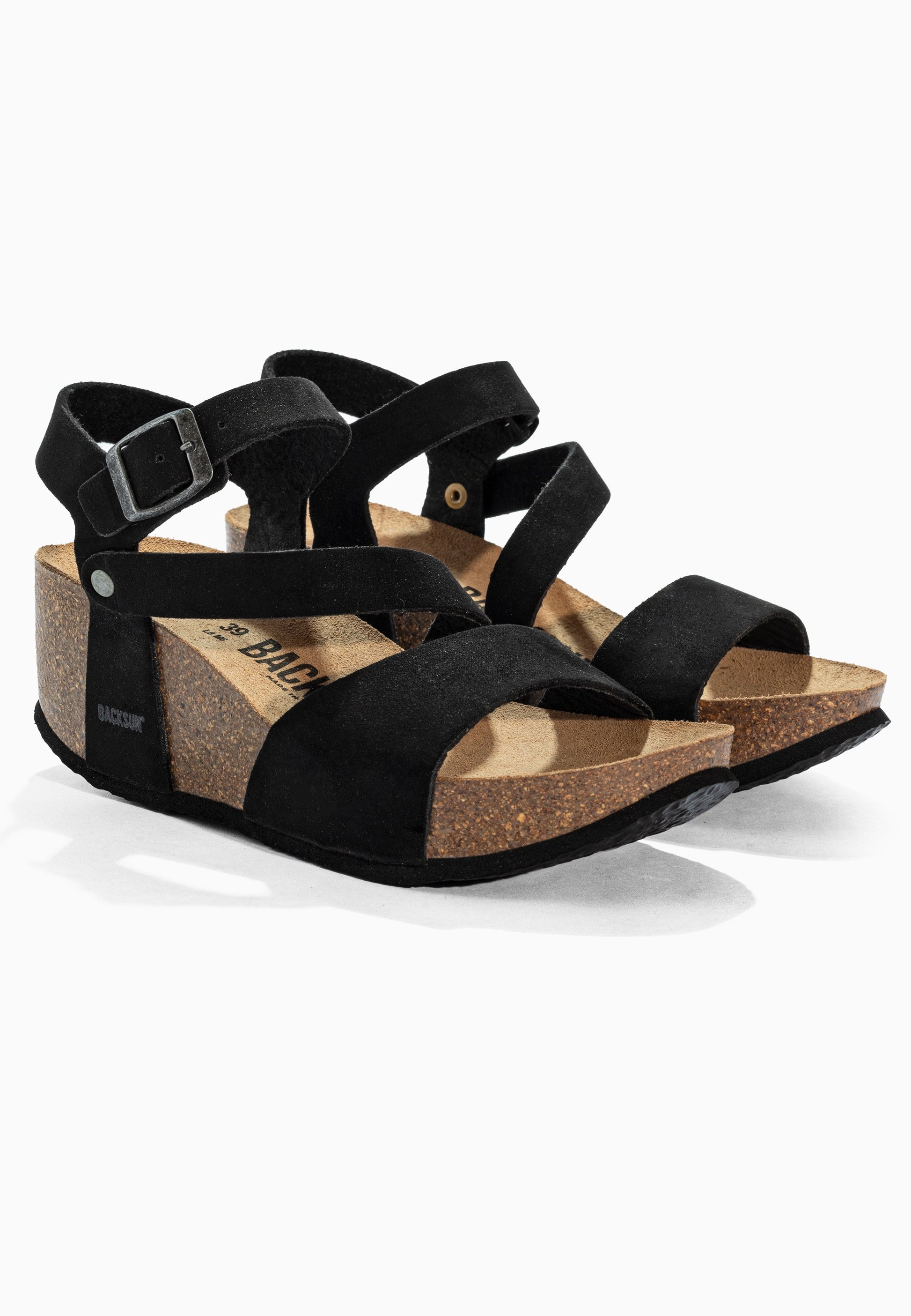 Sandales Compensées et Semi-compensées Mael Noir