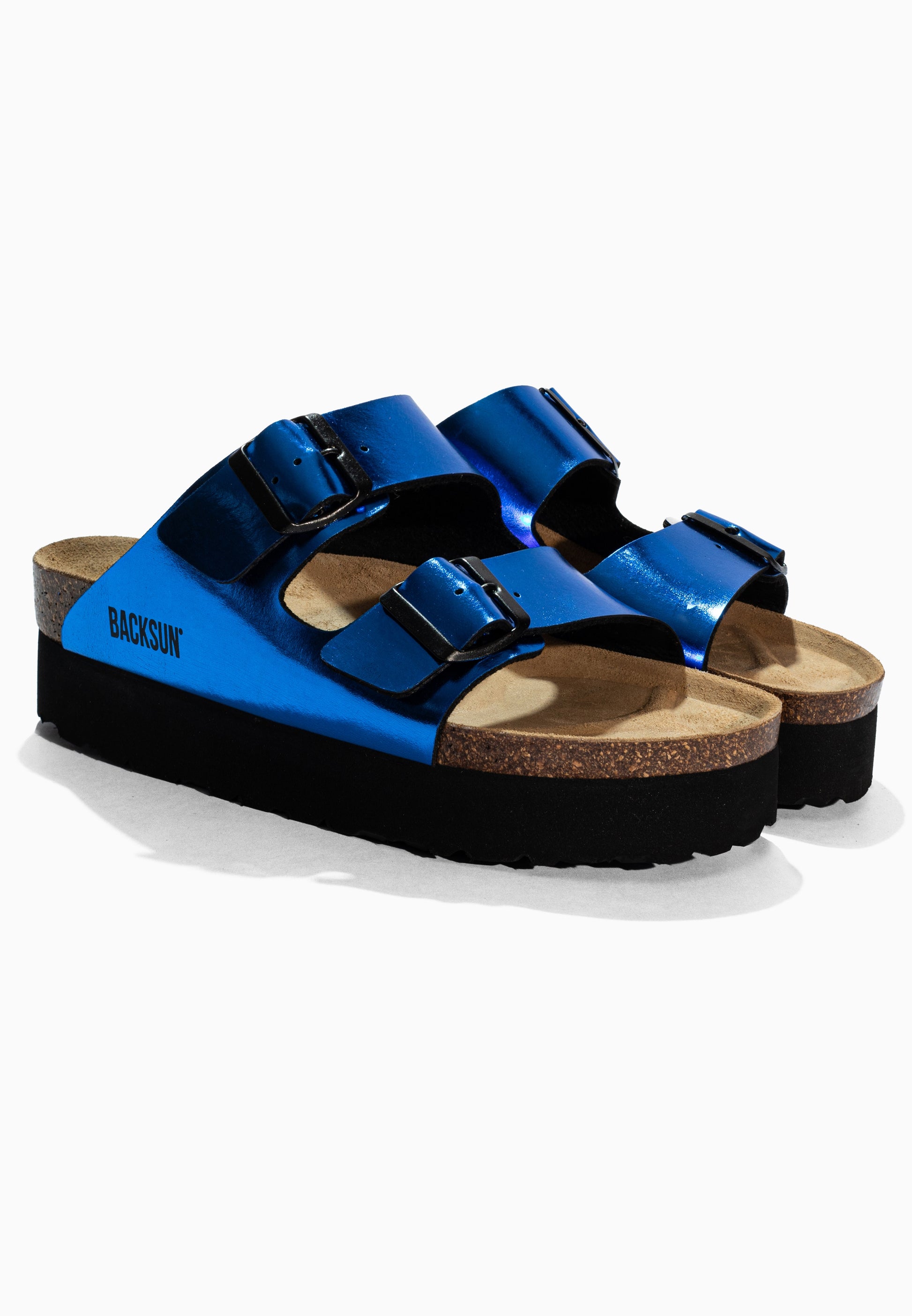 Maldives Blue Platform Sandals