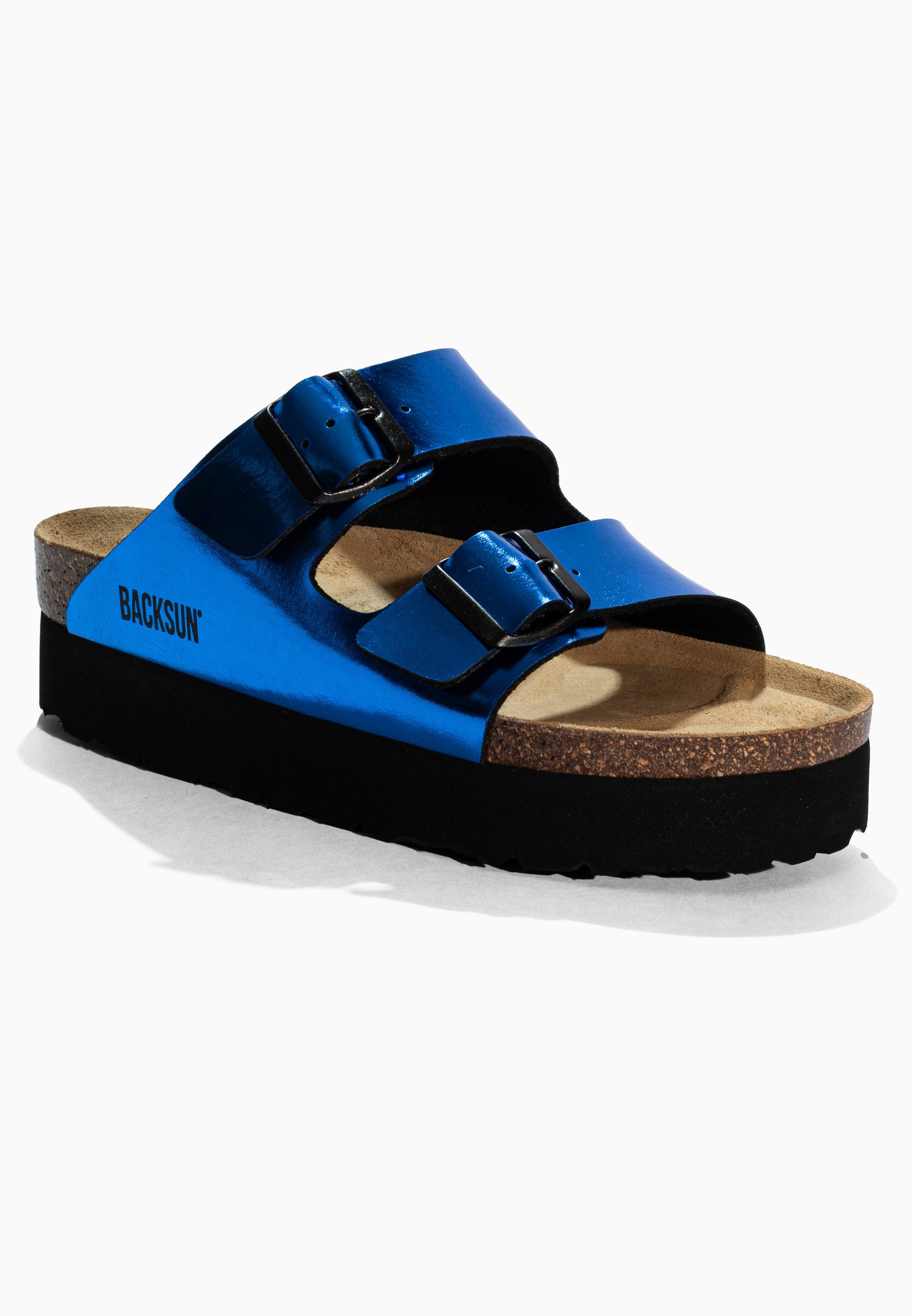 Maldives Blue Platform Sandals