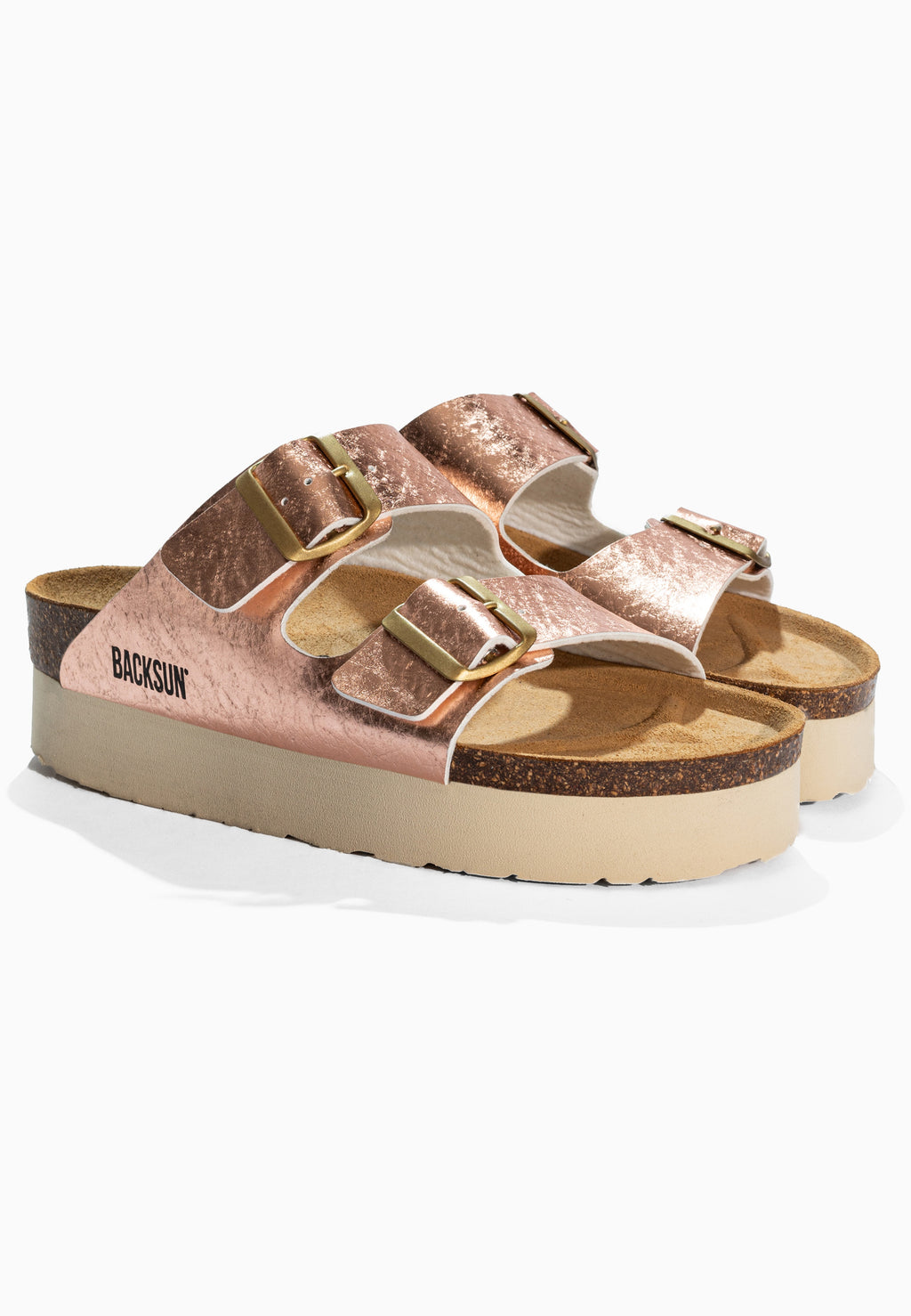 Sandales à Plateforme  Maldives Rose Doré