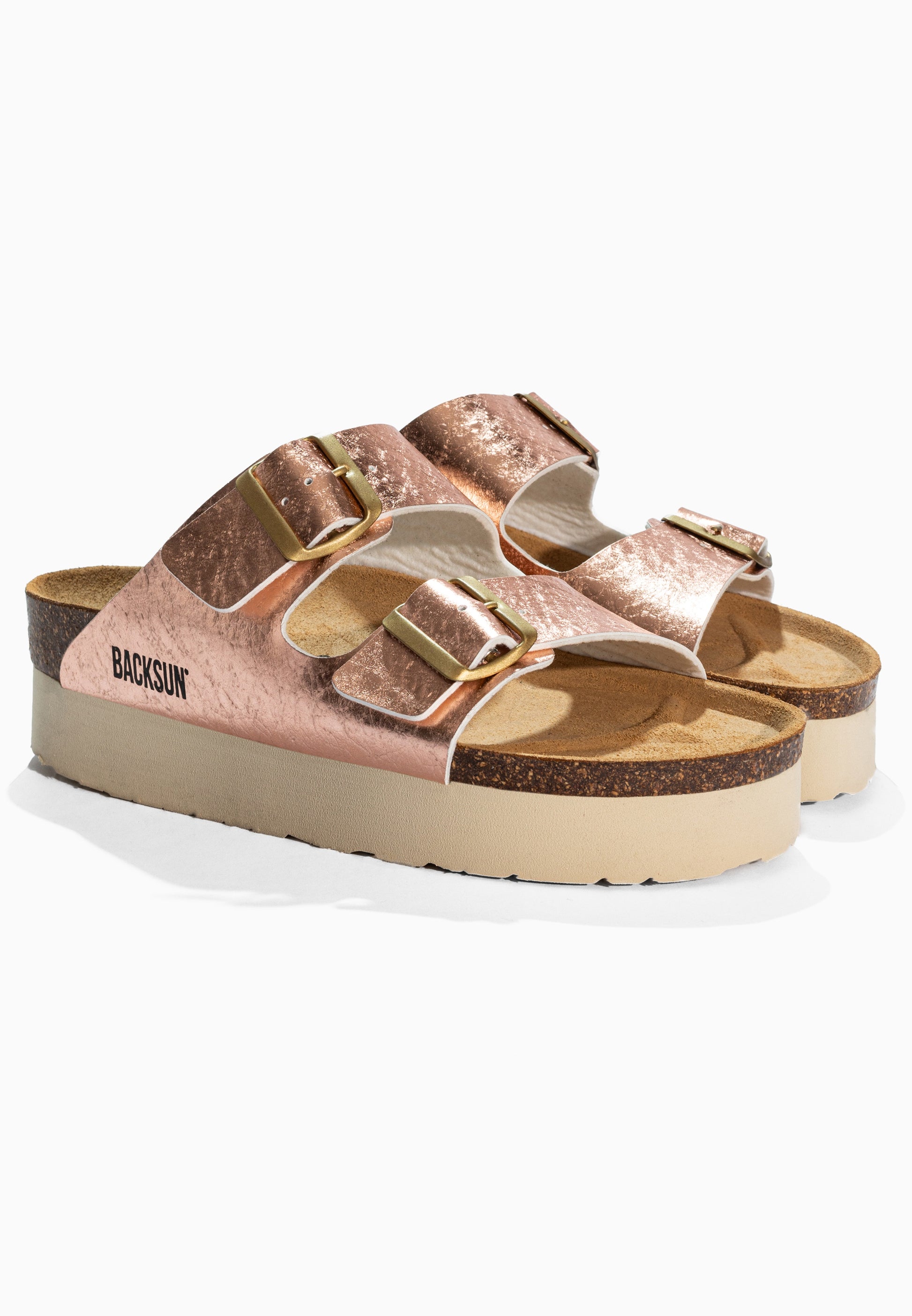 Sandales à Plateforme  Maldives Rose Doré