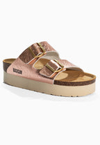 Maldives Rose Gold Platform Sandals