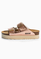 Maldives Rose Gold Platform Sandals
