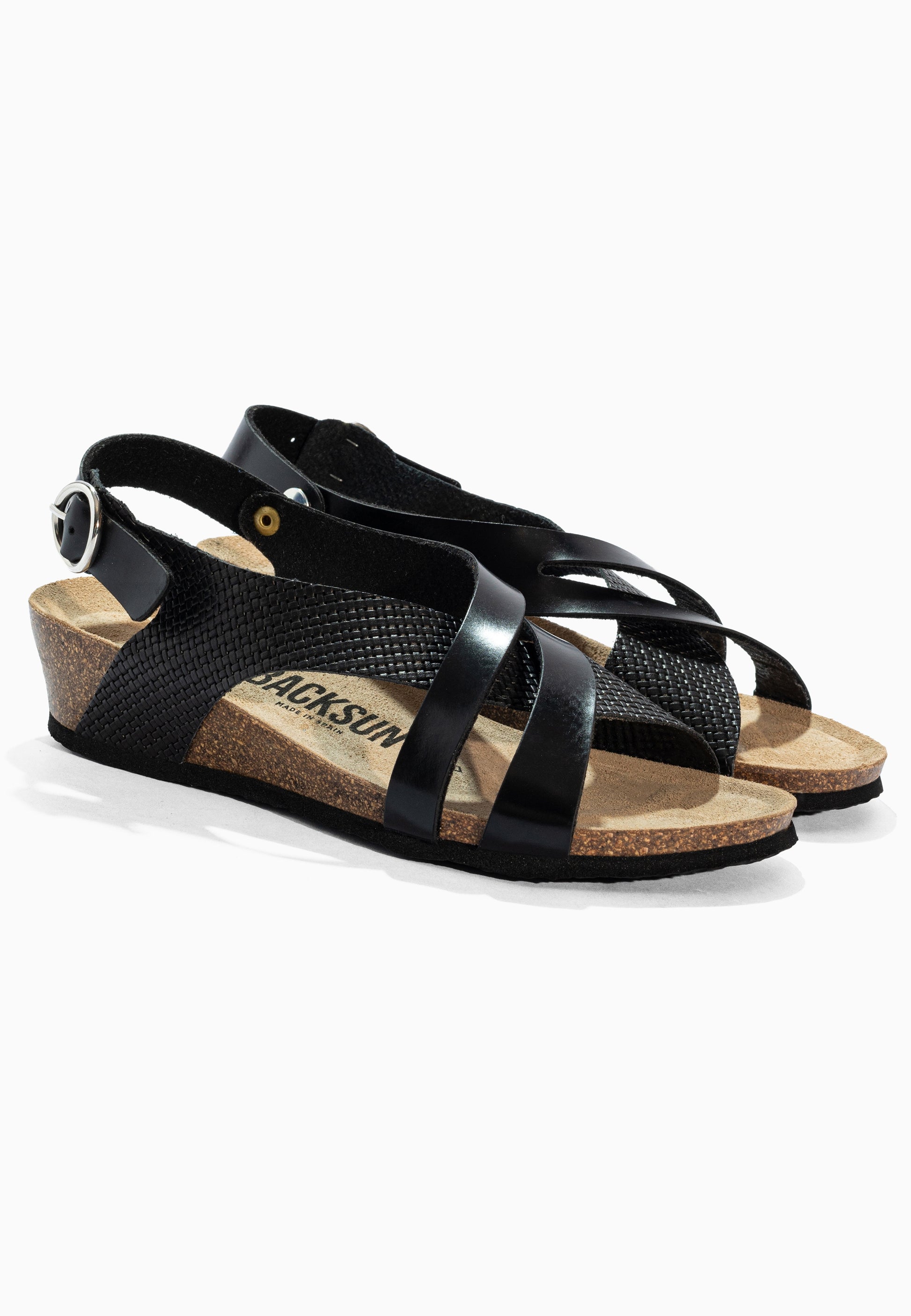 Sandales Compensées et Semi-compensées Lucie Noir