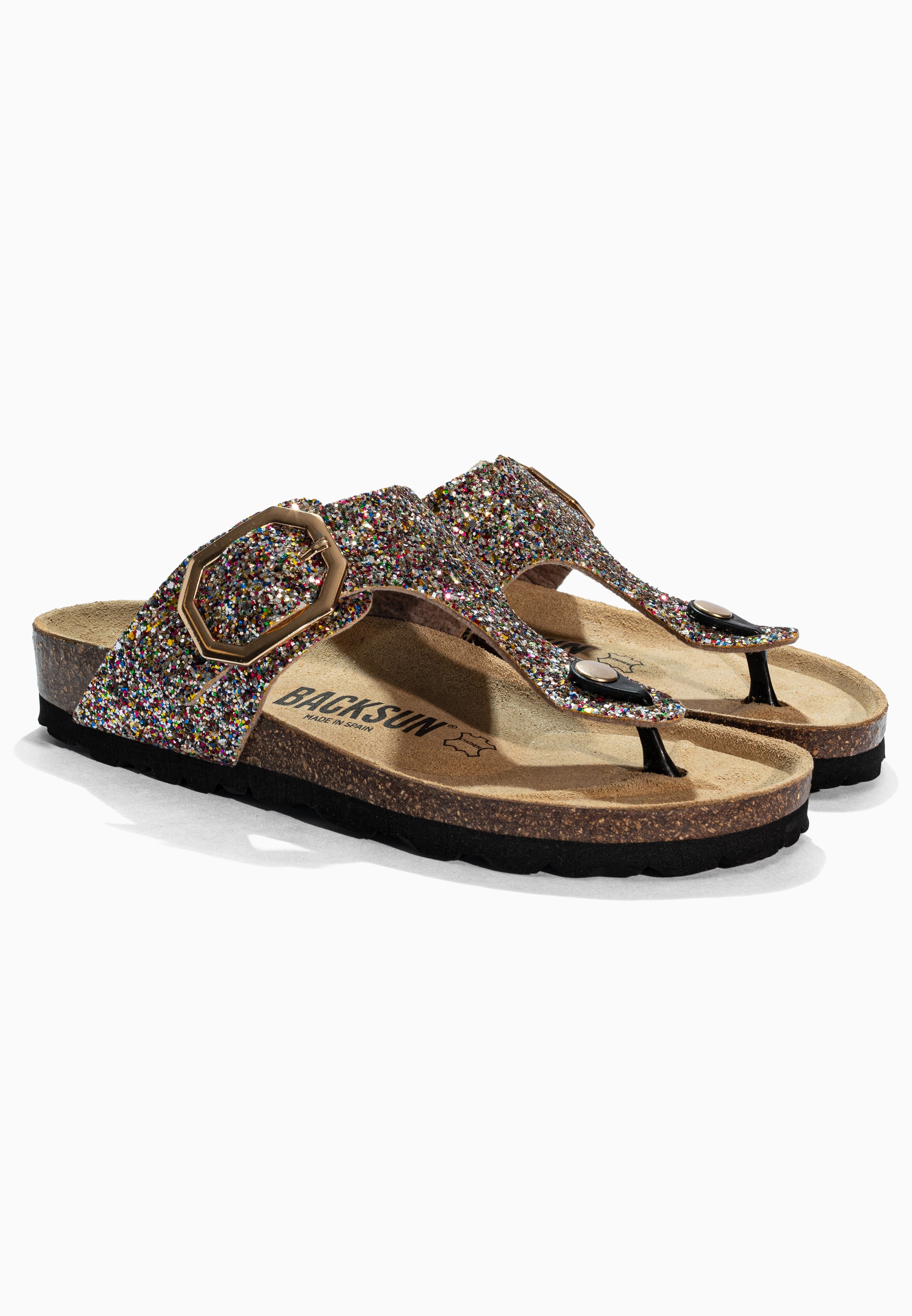 Sandales à Entre-doigts Singapore Multicolore pailleté