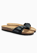 Paris Black 1 Strap Sandals