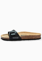 Paris Black 1 Strap Sandals
