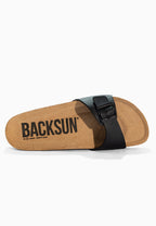 Paris Black 1 Strap Sandals