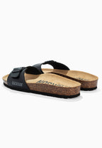 Paris Black 1 Strap Sandals