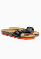 Paris Black 1 Strap Sandals