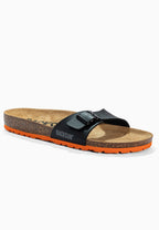 Paris Black 1 Strap Sandals