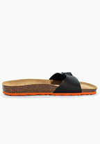 Paris Black 1 Strap Sandals
