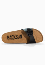 Paris Black 1 Strap Sandals